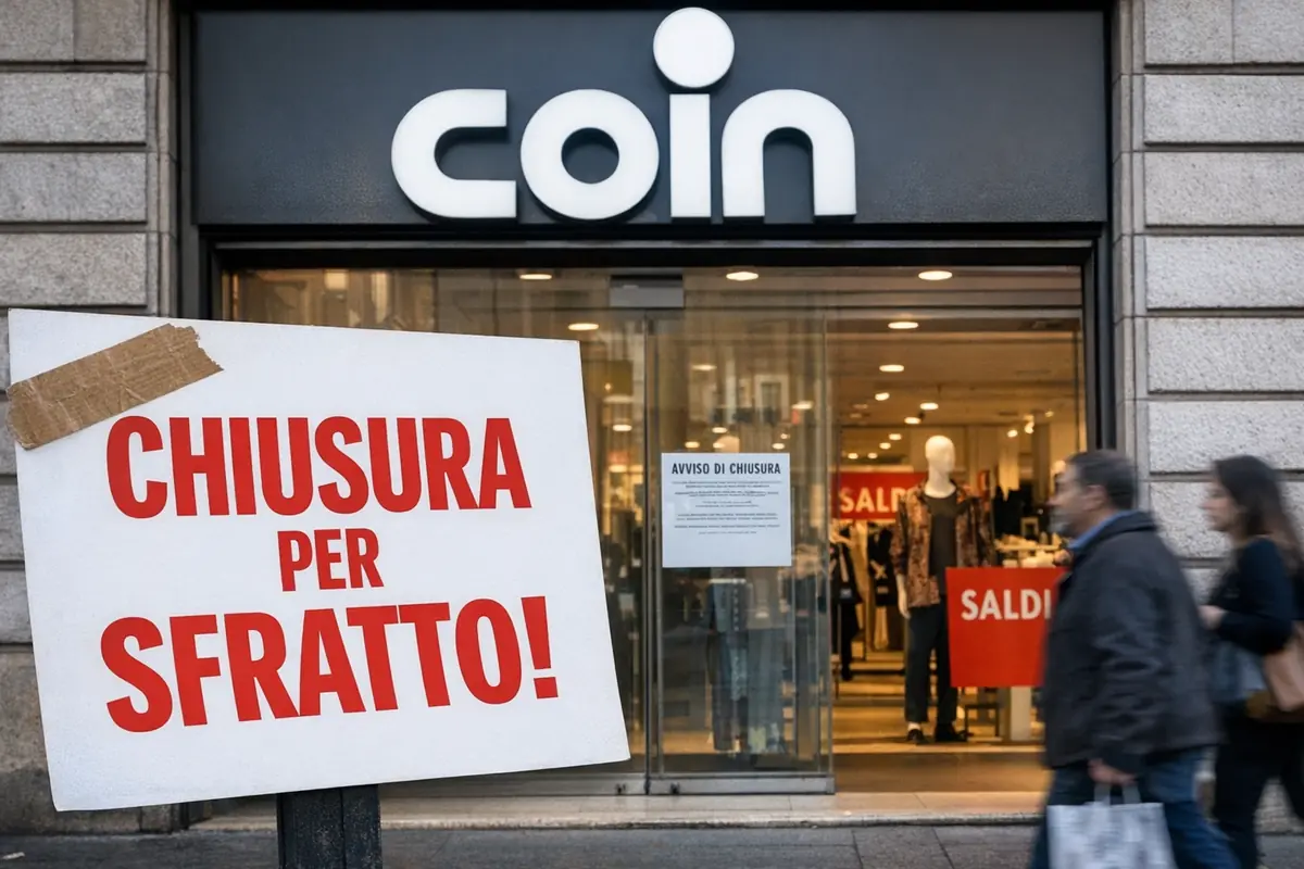 sfratto negozio Coin Cola di Rienzo