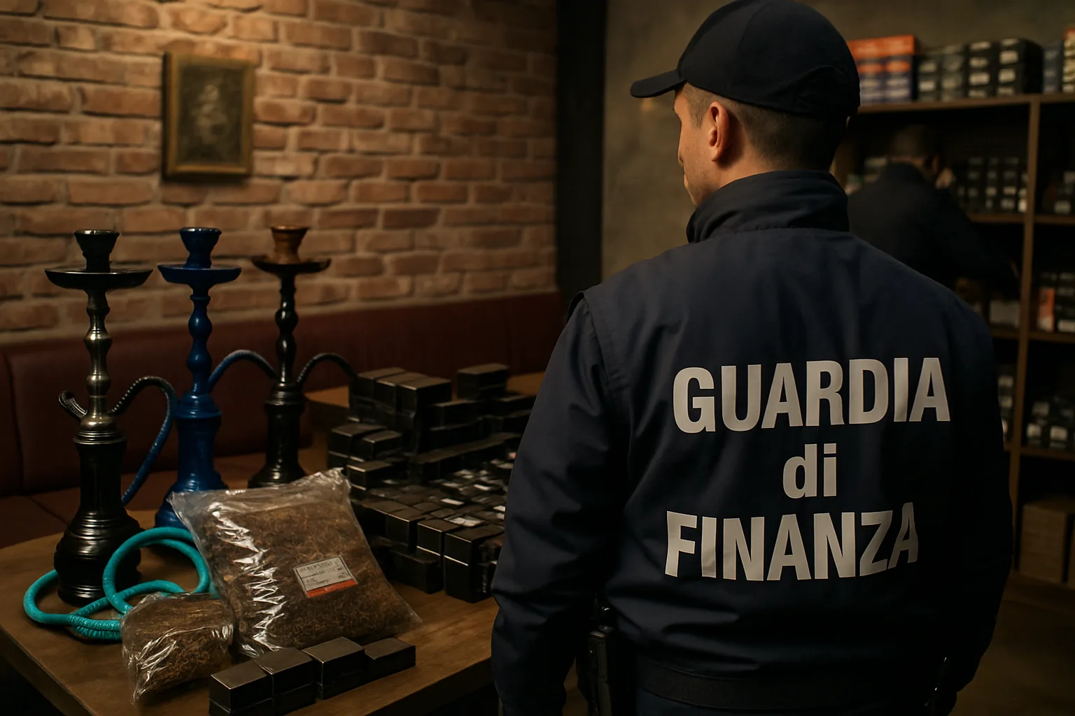 Blitz della Finanza a Roma: shisha bar illegale, tabacco di contrabbando e maxi multa da 50mila euro