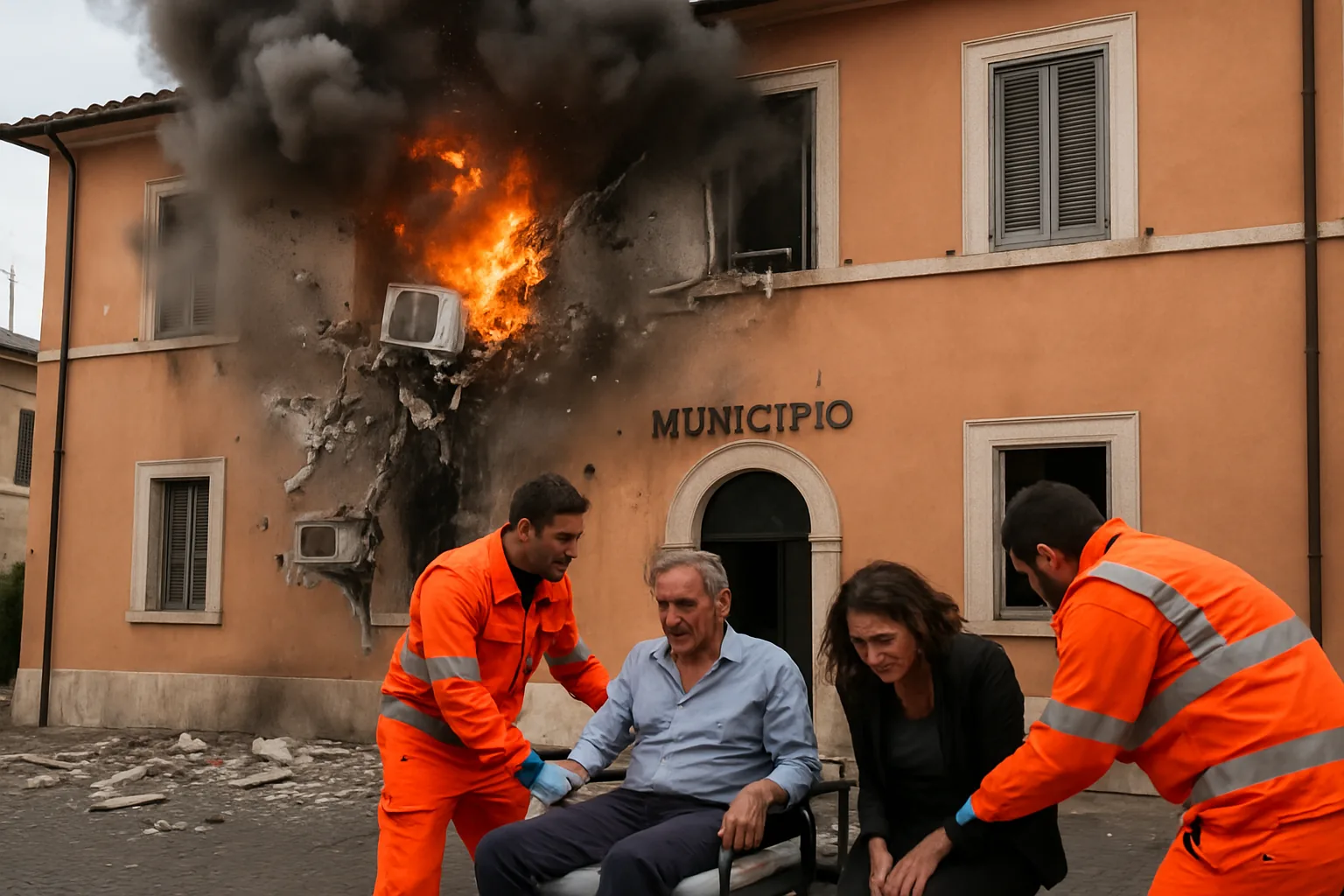 Esplosione al Comune di Montelibretti, due feriti: «Un miracolo»
