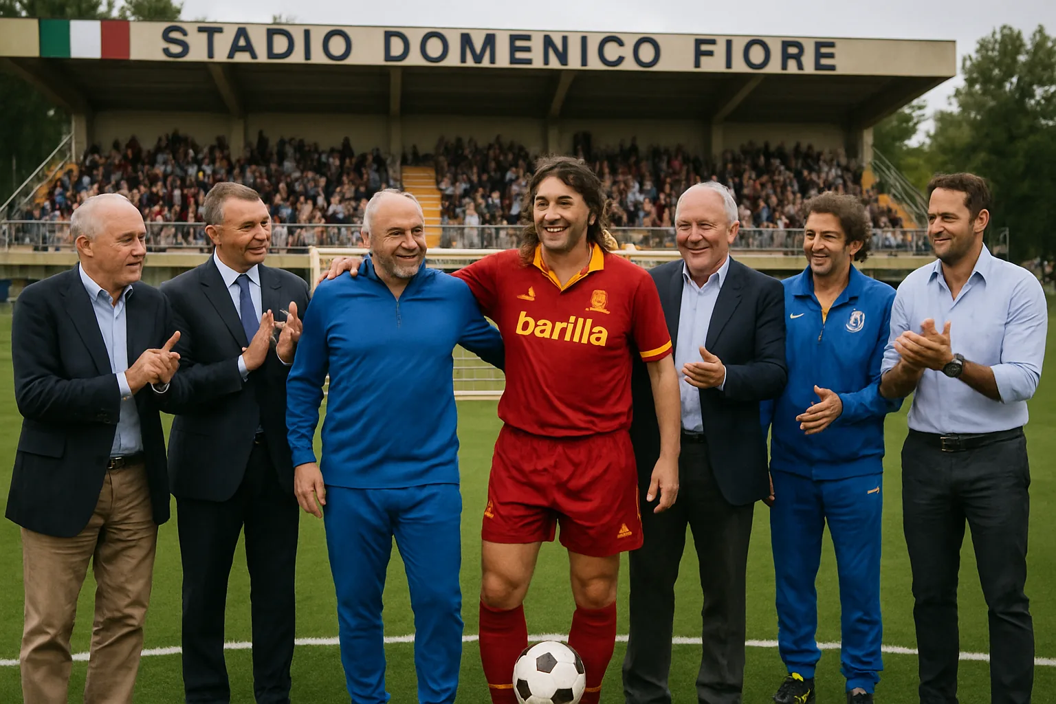 Stadio Domenico Fiore ai Castelli Romani: nuovo campo e festa con Giannini e stelle del calcio