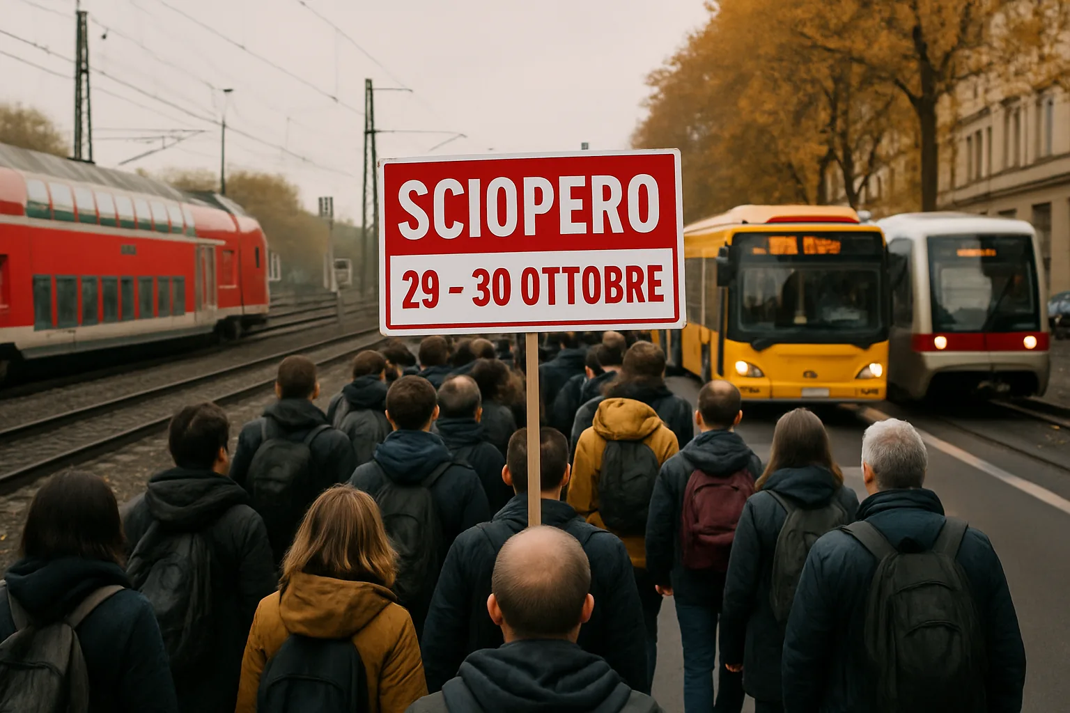 Sciopero trasporti 29-30 ottobre: treni, metro e bus a rischio