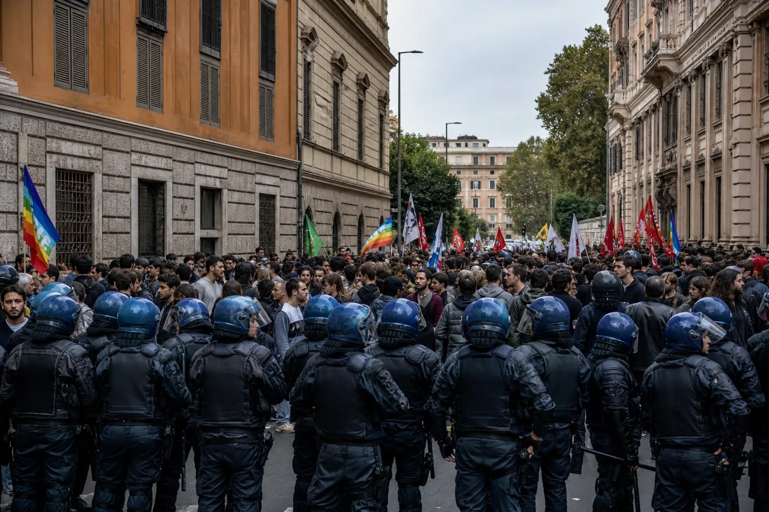Roma sabato 24 ottobre: proteste divise, tensione sui social e allerta sicurezza